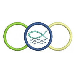 Stickdatei - Fisch Kreise